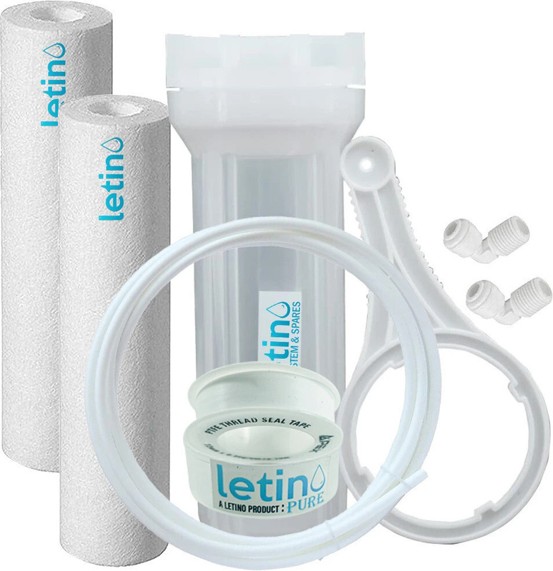 letino pure Transparent Pre Filter Housing with 1 pcs spun filter and other Accessories Solid Filter Cartridge(0.5, Pack of 1)