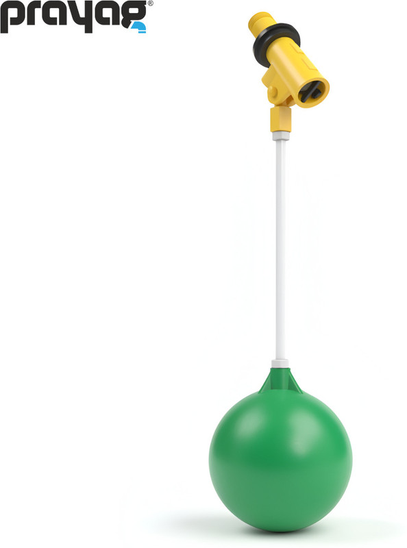 Prayag Gold Color 15mm Ball Cock Valve ½" Rod & Float Ball Inlet Valve For Water Tank Pleated Filter Cartridge(0.2 Bar (20 kPa), Pack of 1)