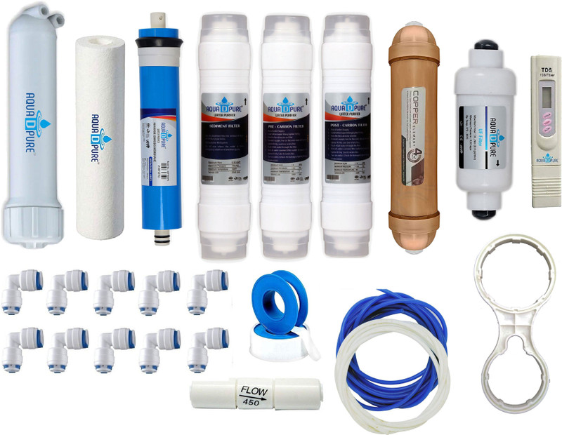 AquaDpure RO Service & Maintenance Kit with 4-in-1 Copper Filter for All RO Purifiers Solid Filter Cartridge(0.3, Pack of 24)