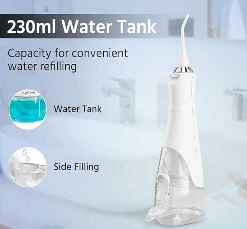 WTP LLDC36 Rechargeable Water Teeth Flosser Cordless | 230 ml Water Flosser(Cordless)