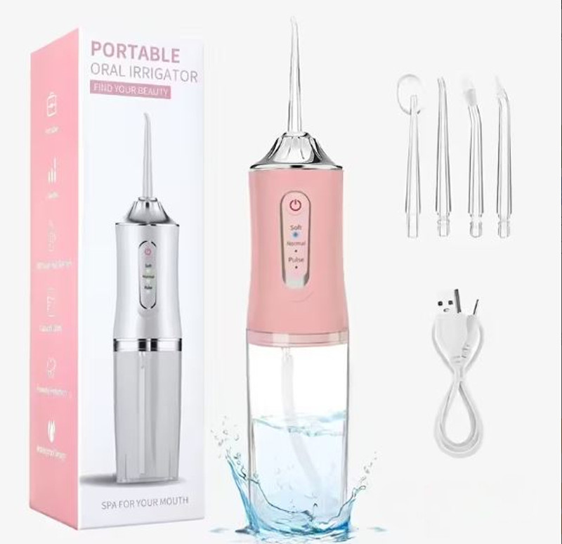 Vishbin Electric Water Flosser Cordless for Teeth 3 Modes 4 Jet Tips Cleaning Water Flosser(Cordless)