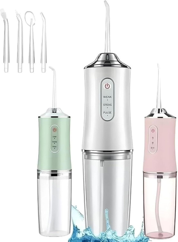 DIOXIT Electric Dental Flossers 3 Modes with 4 Nozzles Waterproof 360° Rotating-1PCS Water Flosser(Cordless)