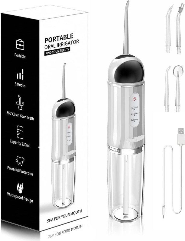 JELLEX Cordless Electric Water Flosser for Teeth - Rechargeable Water Jet Flosser Water Flosser(Cordless)