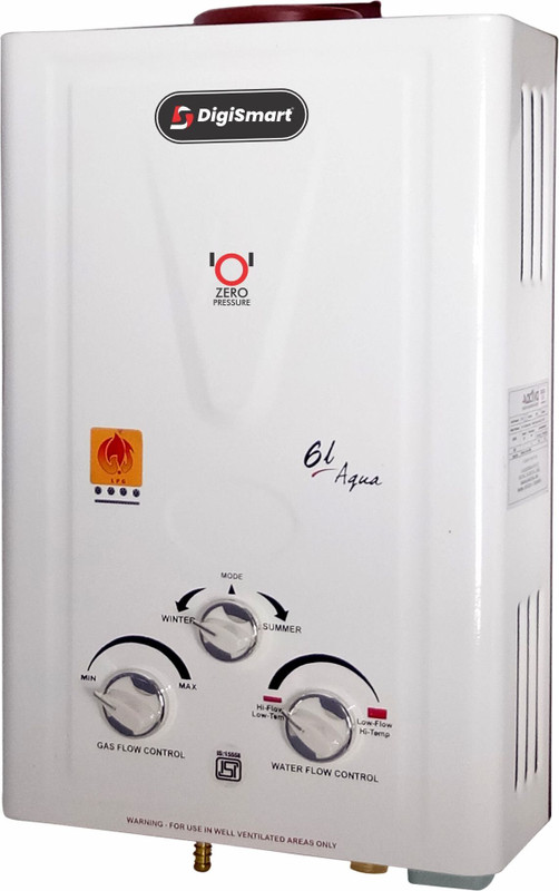 DIGISMART AQUA 6 L Gas Water Geyser(IVORY)