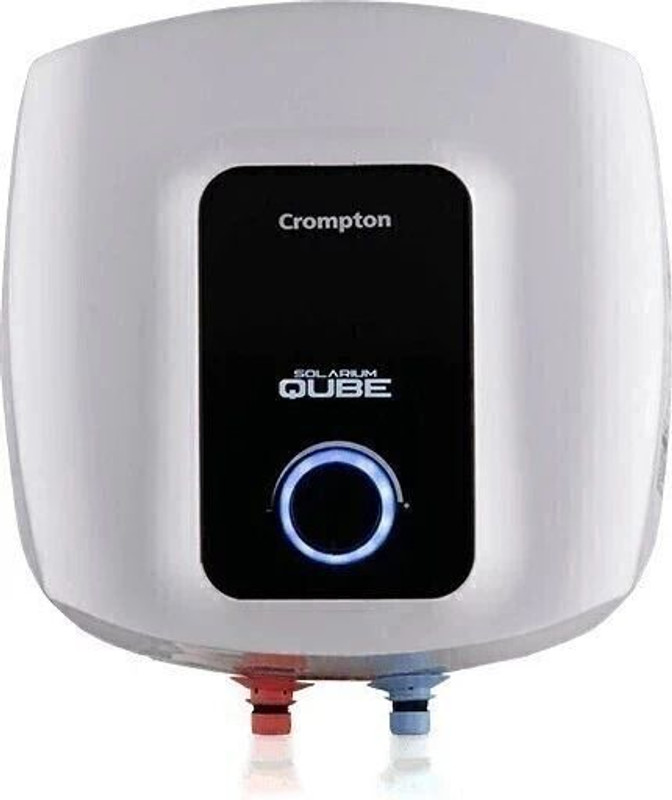 Crompton Solarium Qube with 5 star Rating Energy Saving 10 L Storage Water Geyser(White Black)