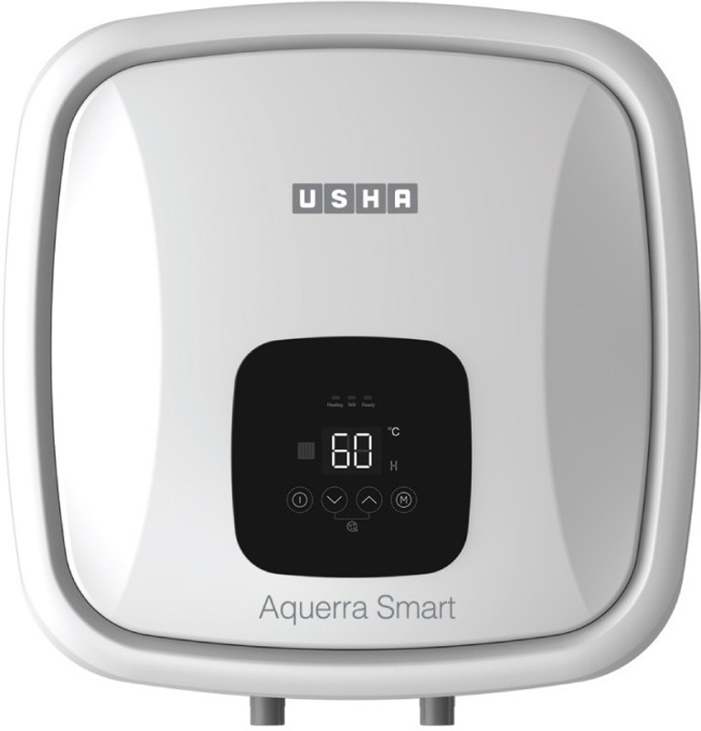 USHA AQUERRA DG 25L 25 L Storage Water Geyser | 5 Star BEE Energy Rating | Glassline Coated Tank(White, Grey)