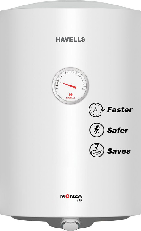 HAVELLS Monza Nu 50 50 L Storage Water Geyser(White, Grey)