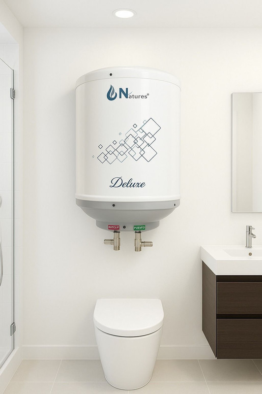 Natures 15-Litre 5-Star Energy Efficient Storage Geyser with Triple Safety System 15 L Instant Water Geyser(White)
