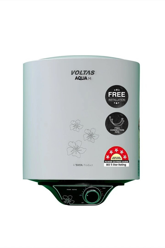 Voltas AquaPro 25 L Storage Water Geyser | Free Pipes and Free Installation(Grey)