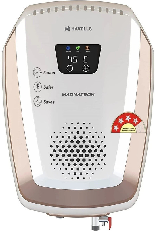 HAVELLS Instanio 10 L Storage Water Geyser | 4 Star BEE Energy Rating | Glassline Tanked(White & Blue)