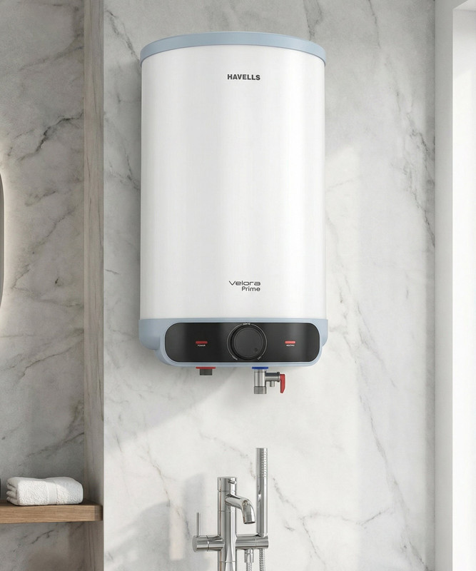 HAVELLS Velora + 15 Ltr With 5 Year Warranty & Free Installation & Flexi pipes 15 L Storage Water Geyser(White)