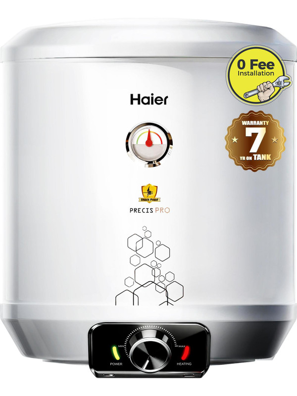 Haier ES10V-PRECIS PRO/ES10V-PV1(PRE-PRO) 10 L Storage Water Geyser | with Free Pipes and Free Installation(White)