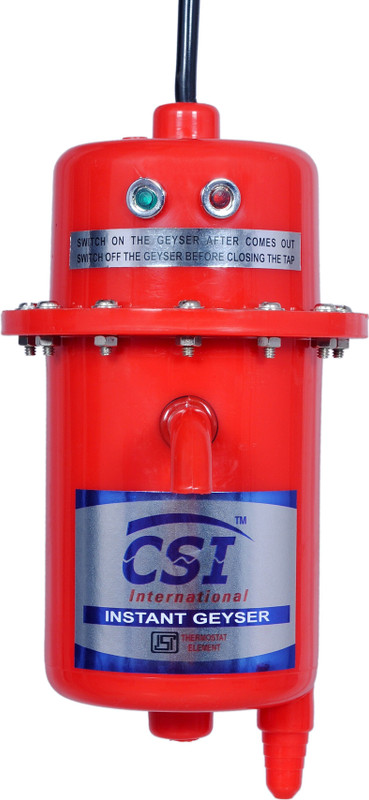 CSI INTERNATIONAL 1 L Instant Water Geyser (Instant Water Geyser, Water Heater, Portable Water Heater, Geysers Made of First Class Plastic, 3kw copper aliments red 1 L Instant Water Geyser(Red)