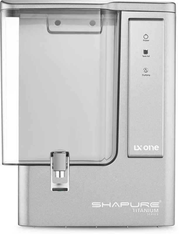 SHAPURE Glam LX ONE RO 7-Stage Filtration | Stay Healthy with Goodness of Copper Storage 10 L RO + UV + MTDS + Copper Water Purifier(Sapphire Silver)