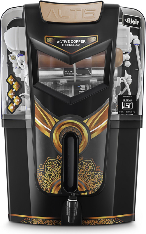 Blair ALTIS COPPER BIS APPROVED ( IS 16240 ) 13 L RO + UV + UF + TDS Water Purifier(Multicolor)