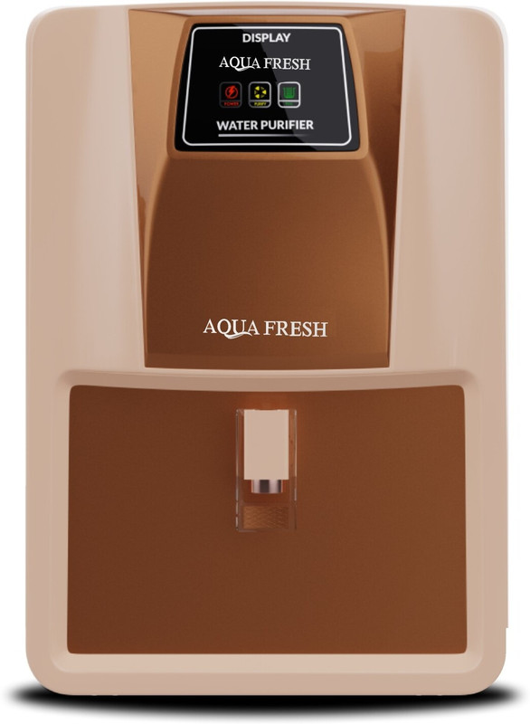 Aqua Fresh OMEGO BROWN LED COPPER+RO+UV+UF+TDS+MINERAL 10 L electric water purifier 10 L RO + UV + UF + Copper + TDS Control Water Purifier(Brown, COPPER)