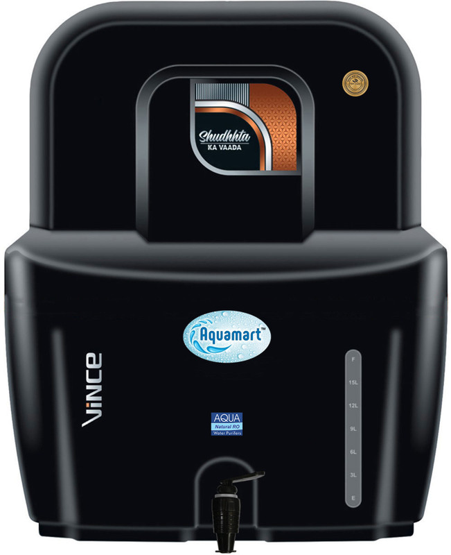 Aquamart UV water purifier with Active Copper 12 L UV + UF Water Purifier(NO RO, NO Booster Pump, NO Membrane, No Taste Change, NO TDS Reduction Black)