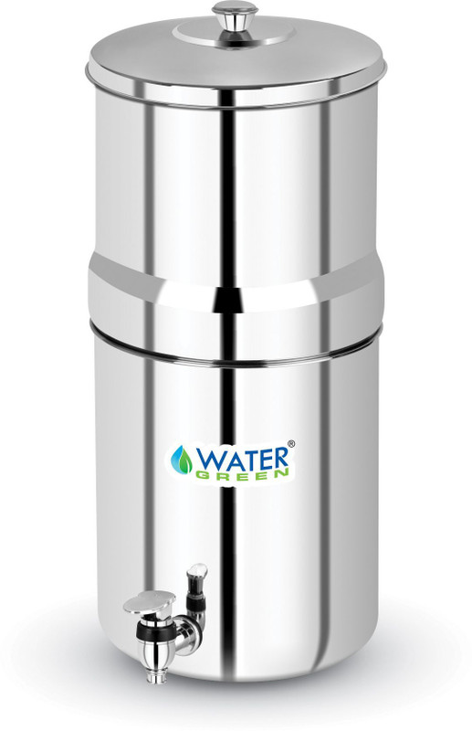 WATER GREEN Stainless Steel 27 L Gravity Based Water Purifier(Silver)