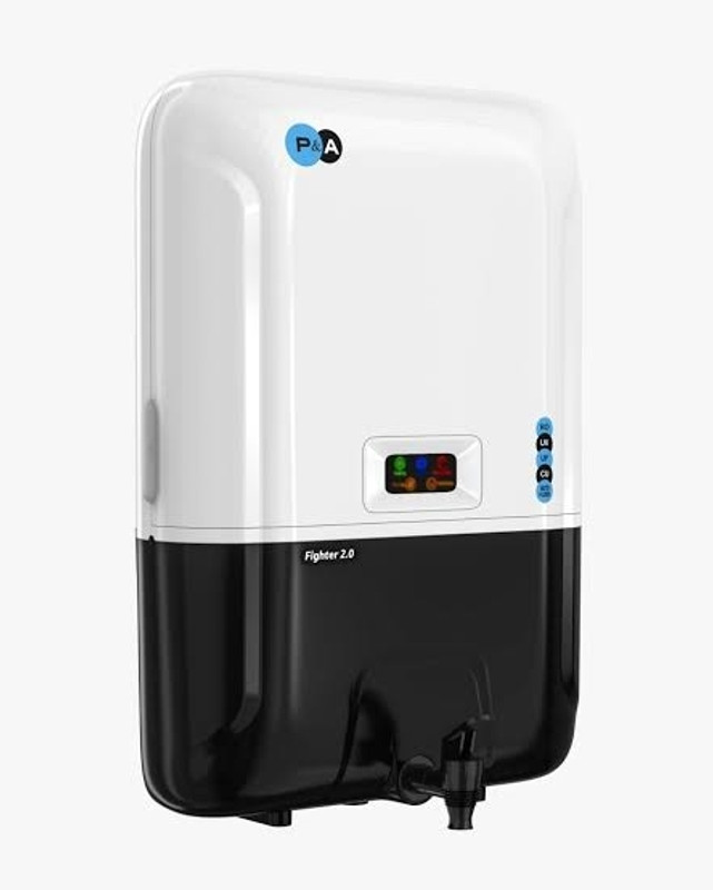 HOME APPLIANCES BAZAAR Fighter 01 Water purifier 8 L RO + UV + UF + TDS Control + Alkaline + Copper + UV in Tank Water Purifier(Black and white, Black)