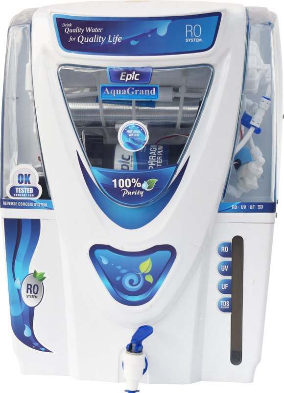 AQUA grand Epic Model 12 Ltr RO+UV+UF+TDS Controller 12 L RO + UV + UF + TDS Water Purifier(White)