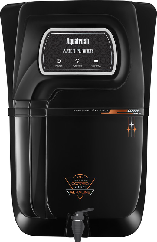 Aqua Fresh NIOX RO UV UF Copper Alkaline LED Display 1 Year Warranty Plus 3 Year Service 18 L RO + UV + UF + Copper + Alkaline + Minerals + TDS Control Water Purifier(Black)