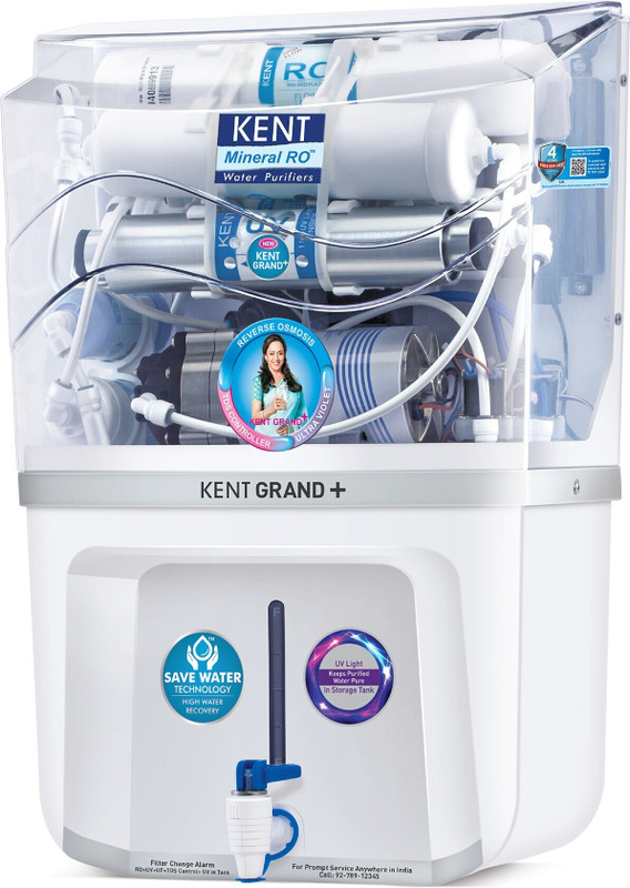 KENT Grand Plus New 9 L RO + UV + UF + TDS Water Purifier(White)