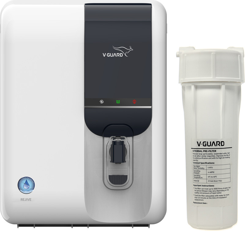 V-Guard Rejive 6.5 L RO + UF + Minerals Water Purifier(White)