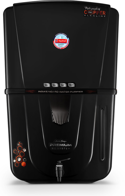 Aqua Fresh Ultra Pro | BIS ISI Certified | 2 Year Unconditional Warranty | Black 18 L RO + UF + UV + Copper + Alkaline + Mineralizer Water Purifier(Black)