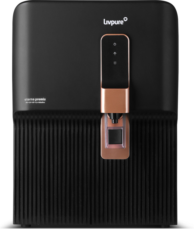 LIVPURE LIV-ETERNA-PREMIA 7 L RO + UF + UV + Copper + Alkaline + Mineralizer Water Purifier | NO SERVICE COST FOR 2 YEARS |10 STAGE ADVANCED PURIFICATION | SUITABLE FOR ALL - BOREWELL, TANKER, MUNICIPALITY WATER(Black)