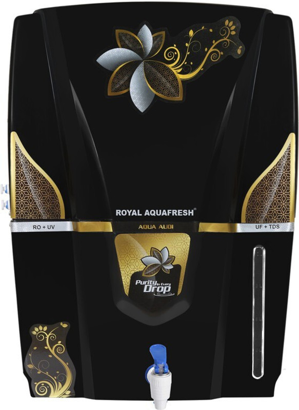 Aquafresh STAR GOLDEN BLACK AUDI 12 L RO + UV + UF + TDS Water Purifier with Prefilter(Multicolor)