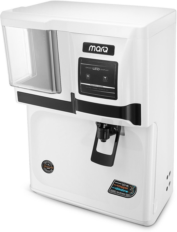 MarQ by Flipkart Rivera 8 L RO + UV + UF + TDS + ALK + Copper Water Purifier(Black)