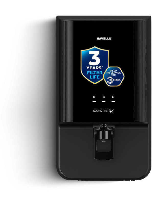 HAVELLS Aquas Pro 3X 7 L RO + UV Water Purifier(Black)