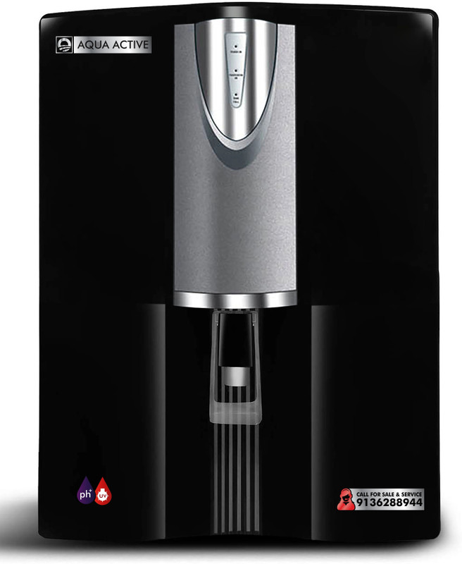 Aqua Active Misty RO+UV+TDS Controller 10 L RO + UV Water Purifier(Black Grey)