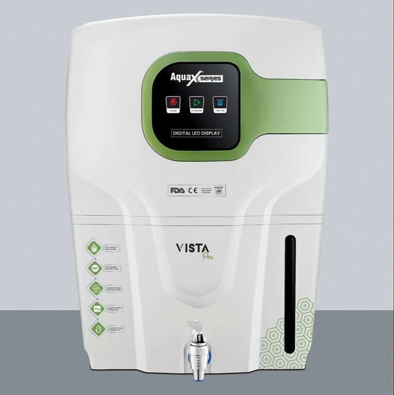 AQUA Modern Design NINE LED Display Model 12 L RO + UV + UF + TDS Water Purifier(White)