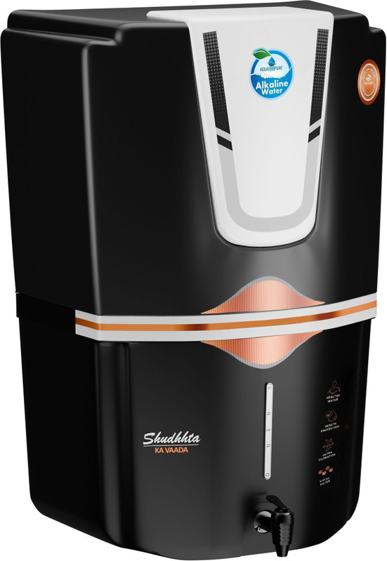 AquaDpure RO Water Purifier with Bio Alkaline and Aqua Copper Infuser 12 L RO + UV + UF + TDS + Alkaline Water Purifier(Black)
