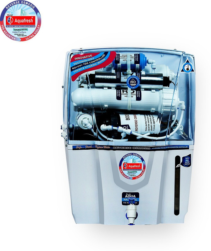 Aqua Fresh Omega Audi+Ro+Uv+Uf+tds 12 L RO + UV + UF + TDS Water Purifier with Prefilter(White-Green)