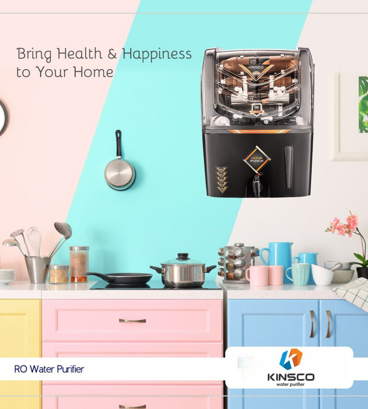 Kinsco Black Copper+AAA Alkaline+VitaminB12 7 L RO + UV + UF + Copper Guard + pH enhancer Water Purifier with Prefilter(Black)