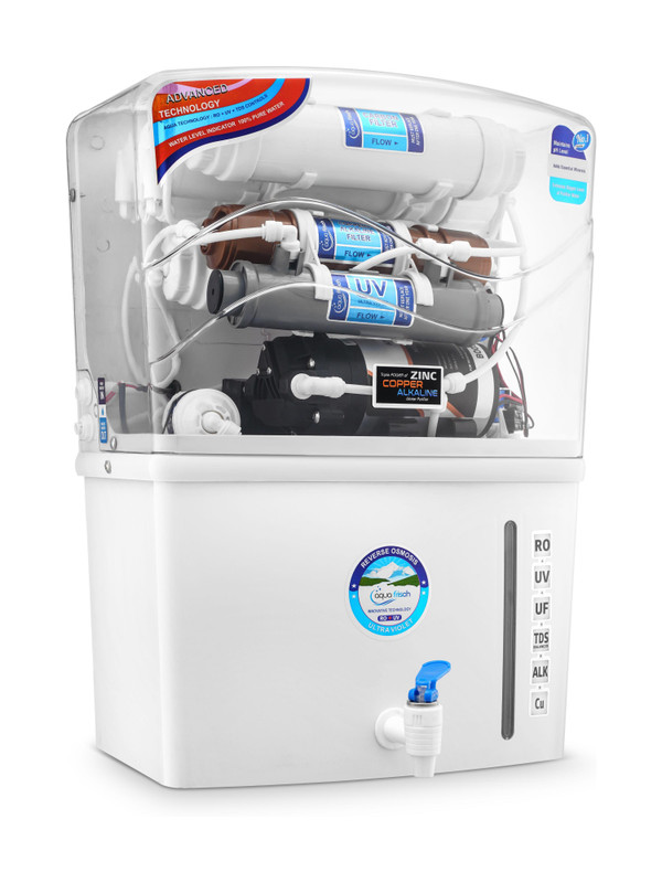 Aqua Frisch AF-001 15 L RO + UV + UF + Copper + Alkaline + Minerals Water Purifier(White)