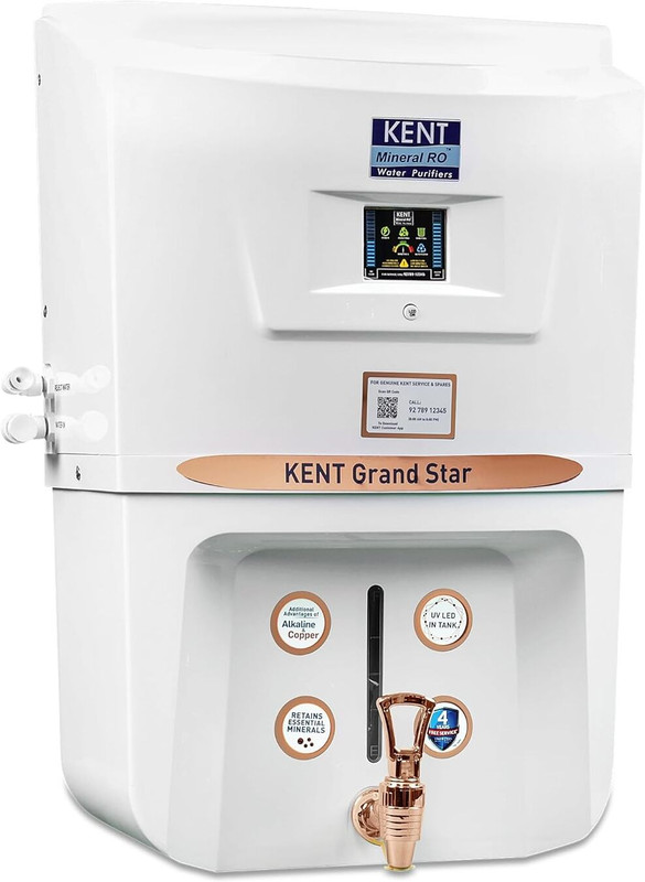 KENT GRAND STAR 9 L RO + UF + UV + UV_LED + TDS Control Water Purifier(White)