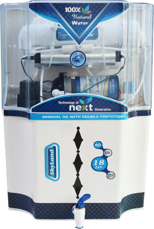 AQUA SKYLAND Model RO+UV+UF+TDS 18 L RO + UV + UF + TDS Water Purifier(White)
