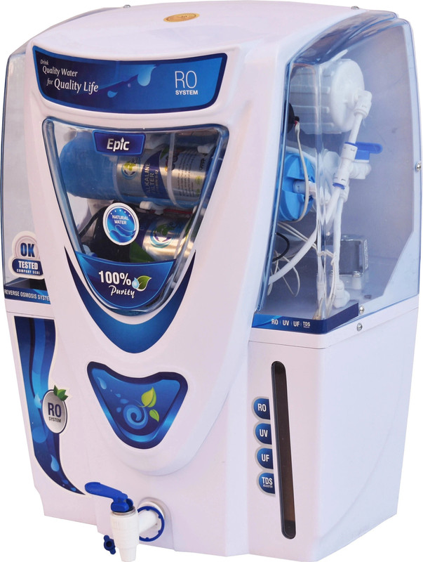 AQUA EPIC Model 12 L ALKALINE FILTER+ RO + UV + UF + ALKALINE FILTER 12 L RO + UV + UF + TDS Water Purifier(White)