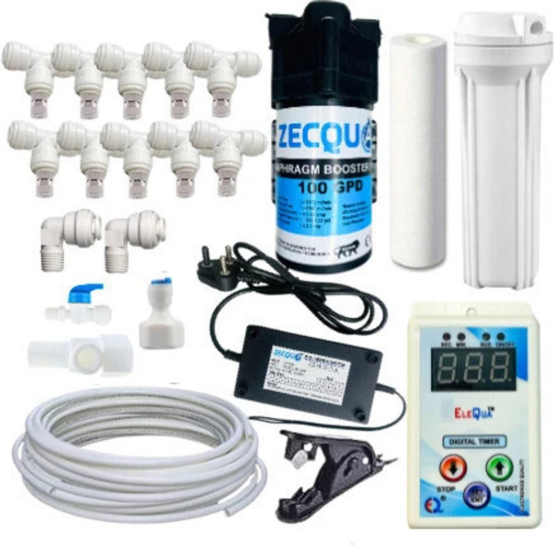 Zecqua Fogger kit with pump Timer full set Mist System Garden Animal husbandry 25 meter Watering Wand(20 cm)