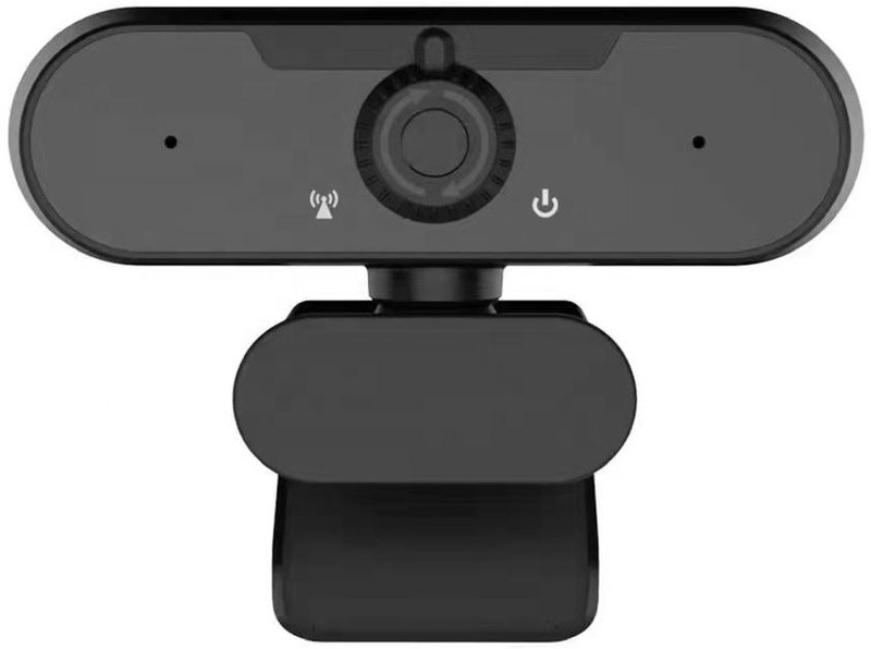 ROCKTECH Webcam 1080P Full HD with Microphone 2 MP HD Webcam with Built-In Microphone USB Connectivity(Black)