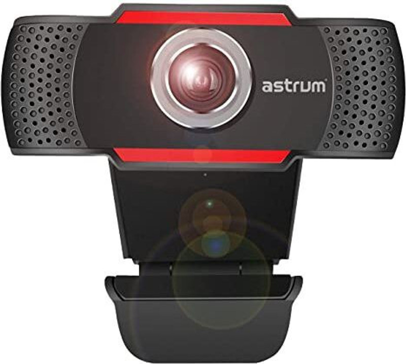 ASTRUM Full HD USB Webcam With Mic - WM720 1080 MP HD Webcam with Built-In Microphone with Night Vision USB Connectivity(Black, Red)