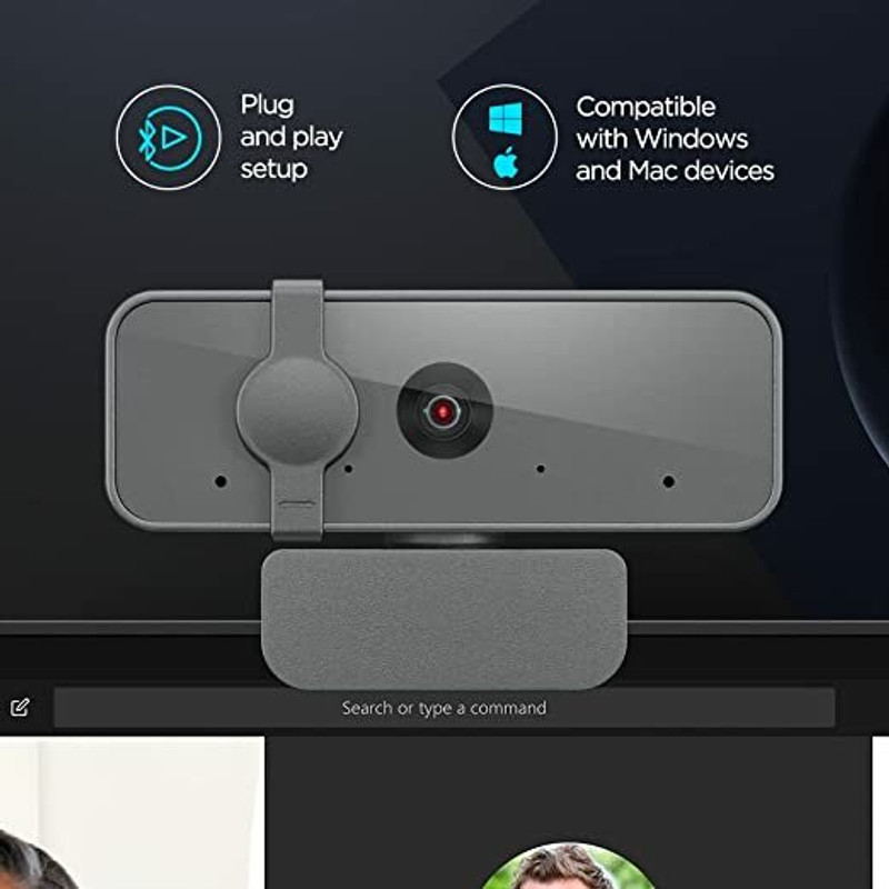 Lenovo 300 FHD 2.1 MP HD Webcam with Built-In Microphone USB Connectivity(Black)