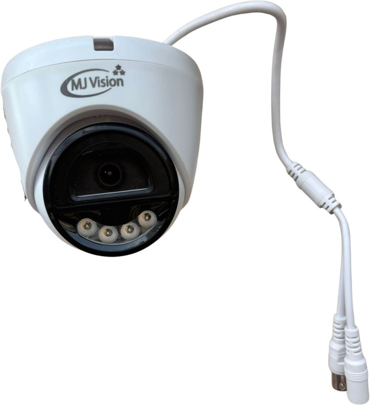RAPIDBOLT MJ Vision 3.4MP Dome Camera with Mic (3.6mm Lens) 3.4 MP HD Webcam with Built-In Microphone with Night Vision Ethernet Connectivity(White)