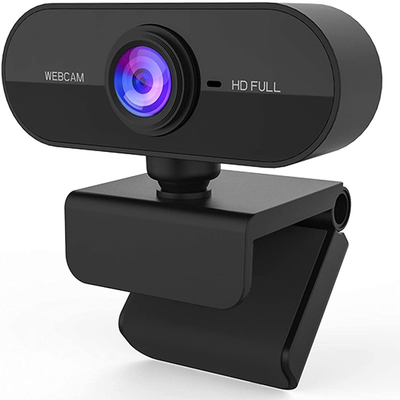 Orlov 1080P HD Webcam with Microphone | USB Plug & Play for PC Laptop Video Calls 2 MP HD Webcam with Built-In Microphone USB Connectivity(Black)