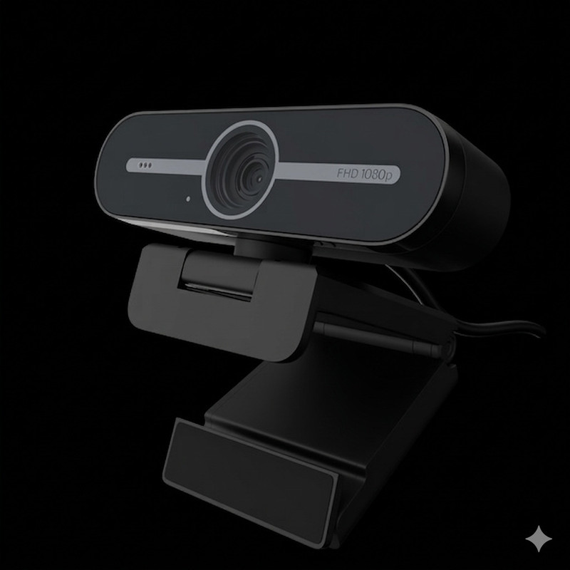 HP 620 1080 MP HD Webcam with Built-In Microphone with Night Vision USB Connectivity(Black)