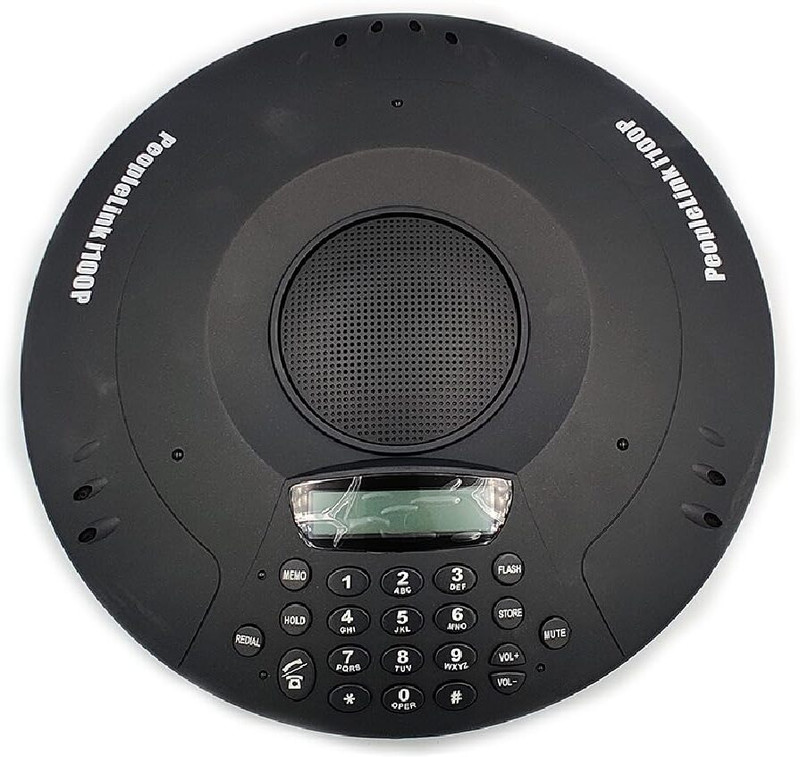 Peoplelink i100 P Conference Phone For Large & Medium Rooms 3 MP Webcam with Built-In Microphone Wireless Connectivity(Black)