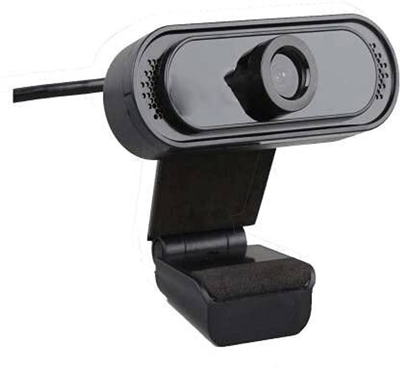 LAPCARE 720P HD Webcam for PC Desktop & Laptop with Built-in Noise Isolating Microphone 1280 MP HD Webcam with Built-In Microphone USB Connectivity(Black)